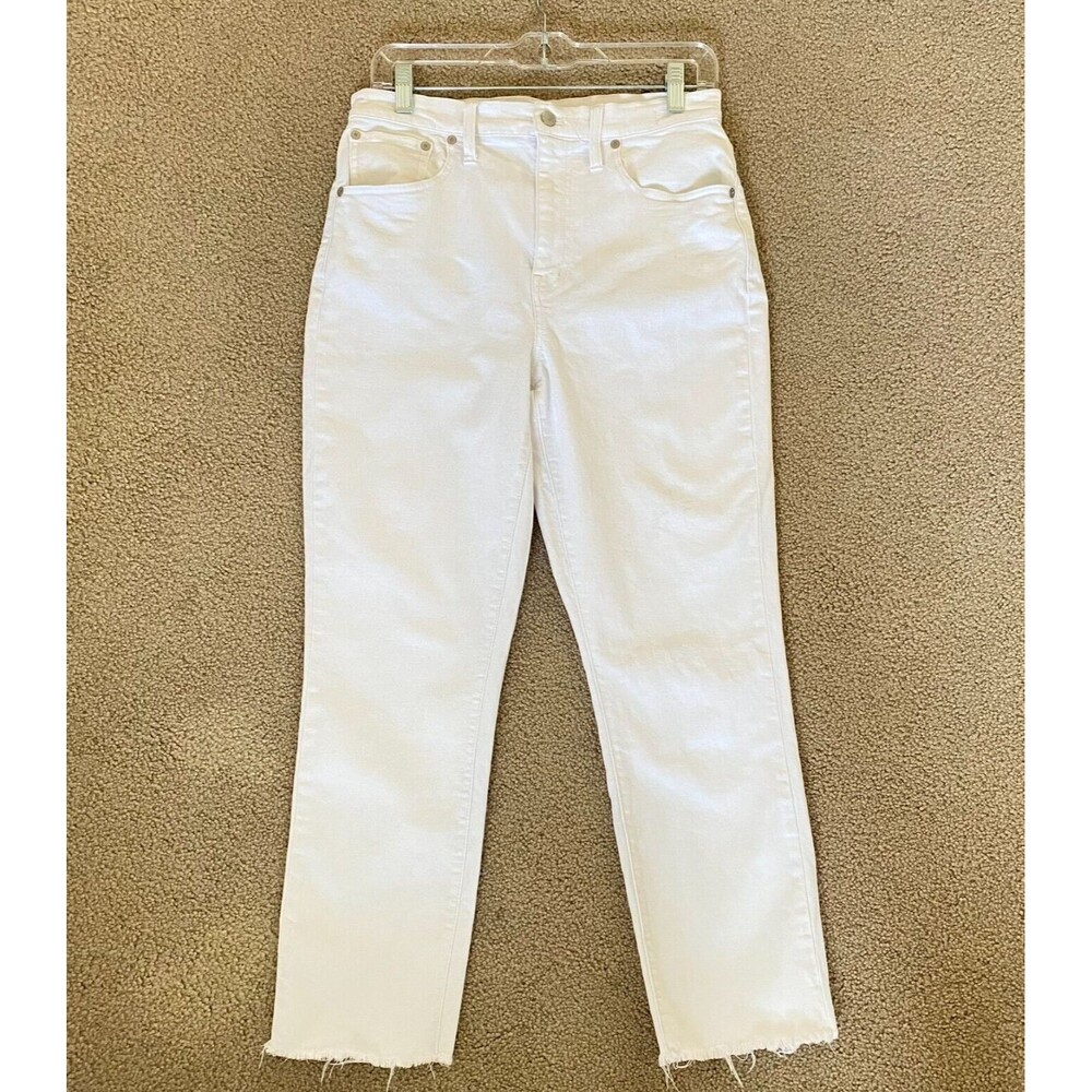 Madewell 10"High-Rise Slim Crop BoyJean White Denim Women's Size 27